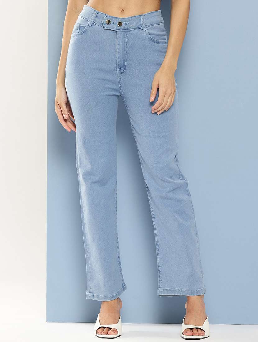 women solid high rise bootcut jean - 21880998 -  Zoom Image - 0