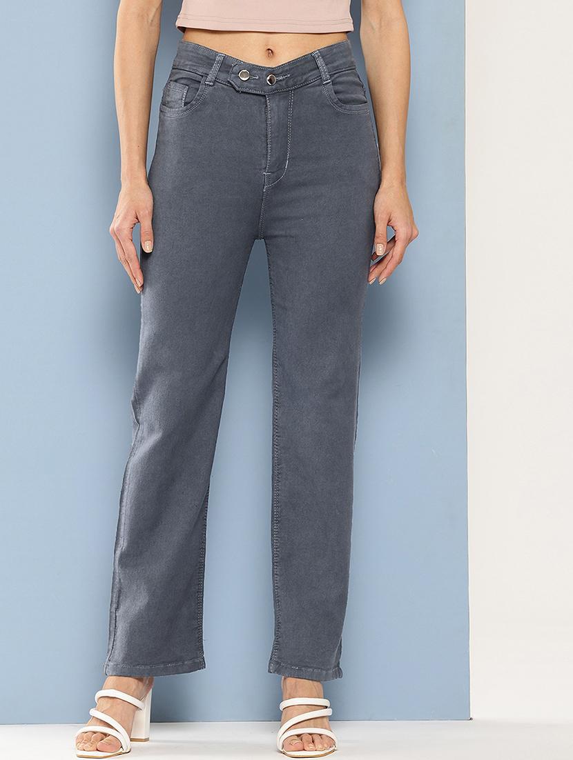 women solid high rise bootcut jean - 21880999 -  Zoom Image - 0