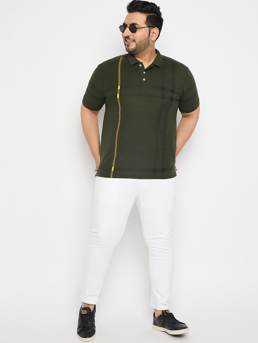 men checked short sleeve regular fit polo t-shirt - 21881046 - Standard Image - 4