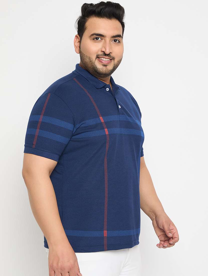 men checked short sleeve regular fit polo t-shirt - 21881047 -  Standard Image - 1