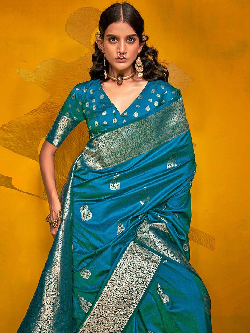 women self design banarasi saree with blouse - 21881126 - Standard Image - 1