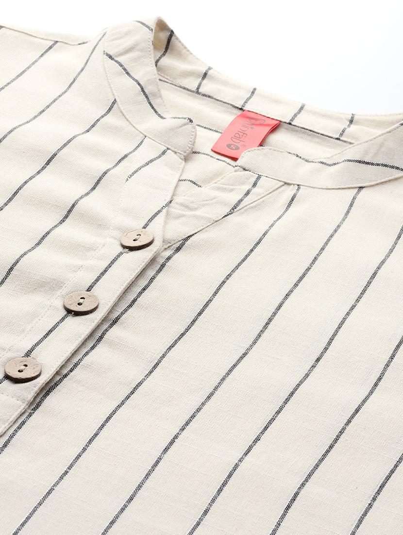 women striped three quarter sleeves regular top - 21881196 - Standard Image - 4