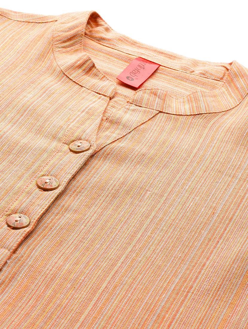 women striped three quarter sleeves regular top - 21881197 - Standard Image - 4