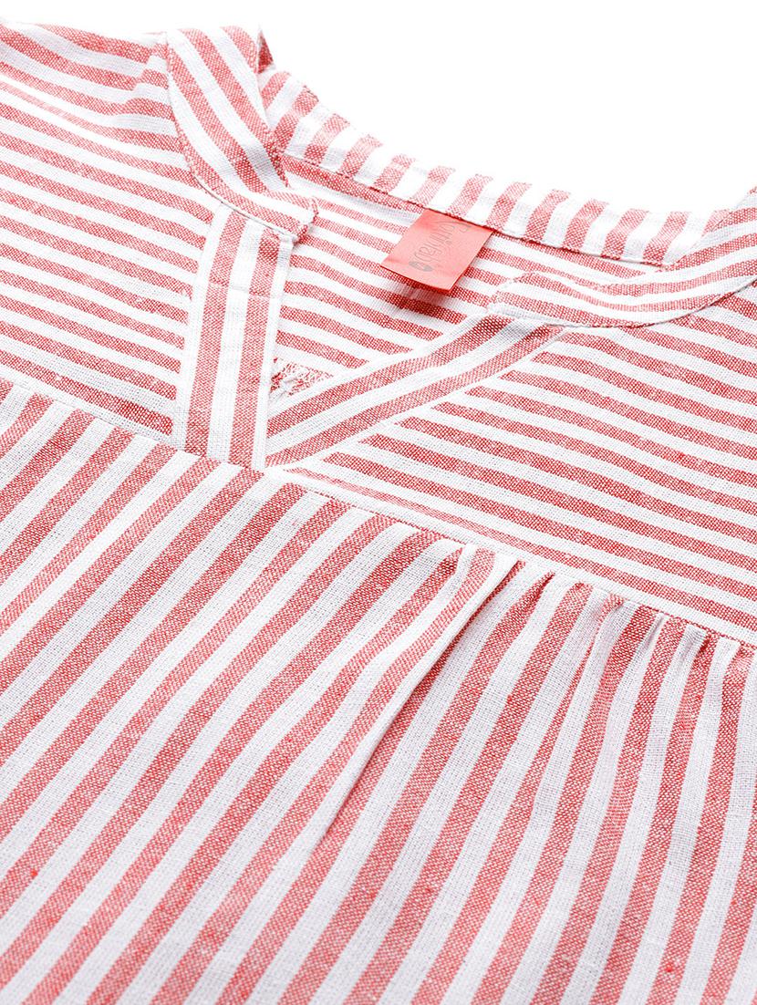 women striped three quarter sleeves top - 21881202 - Standard Image - 4