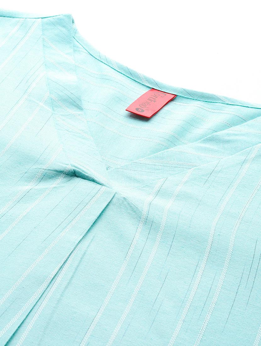 women striped blue regular top - 21881217 - Standard Image - 4