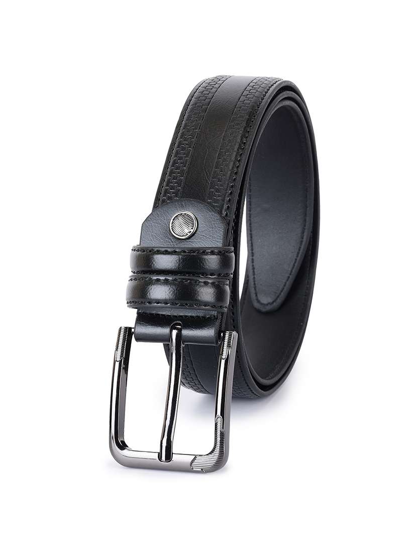 men black pin buckle closure belt - 21881230 -  Standard Image - 1