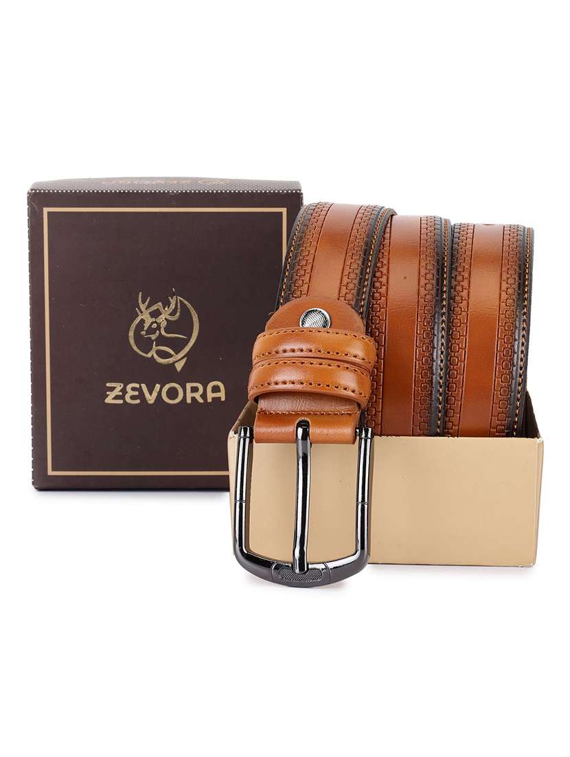 men tan pin buckle closure belt - 21881243 -  Standard Image - 1