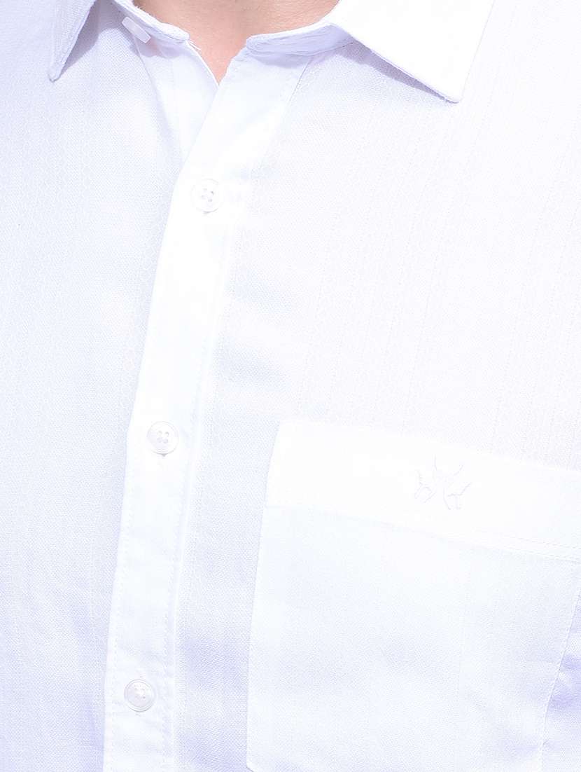 men solid short sleeve slim fit casual shirt - 21881290 - Standard Image - 4