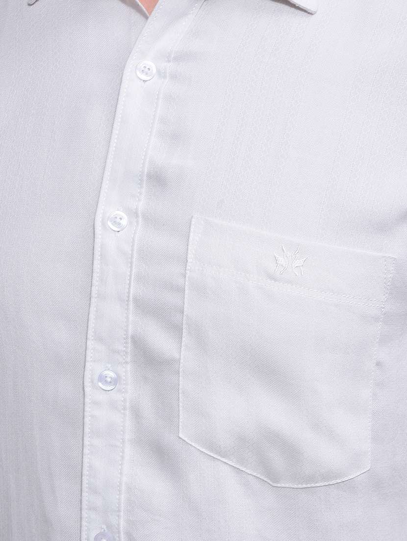 men solid short sleeve slim fit casual shirt - 21881291 - Standard Image - 4