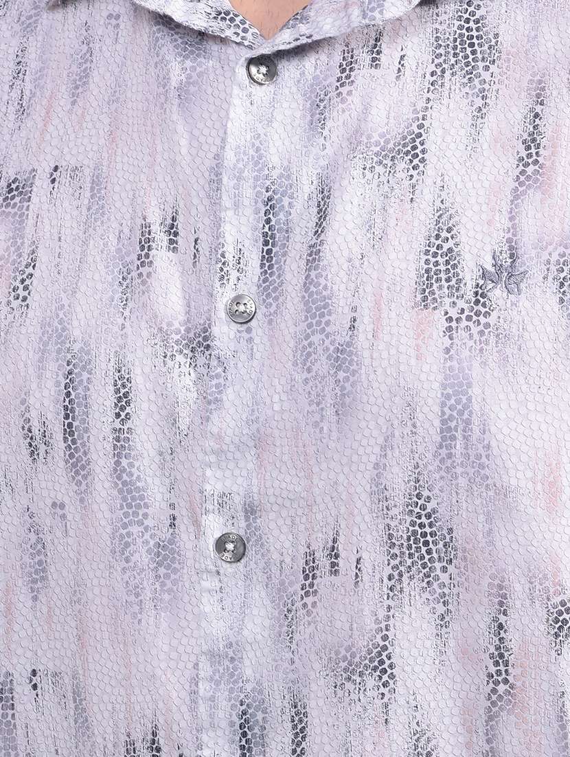 men animal print long sleeve slim fit casual shirt - 21881298 -  Standard Image - 4