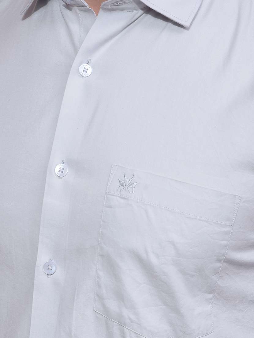 men solid long sleeve slim fit casual shirt - 21881312 - Standard Image - 4