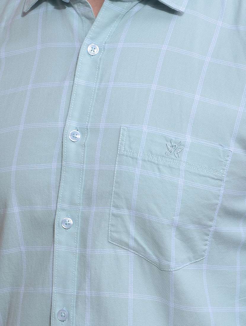 men checkered long sleeve slim fit casual shirt - 21881316 -  Standard Image - 4