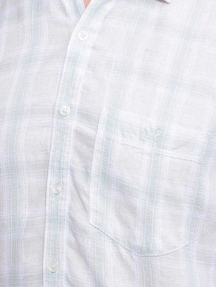 men checkered short sleeve slim fit casual shirt - 21881317 -  Standard Image - 4