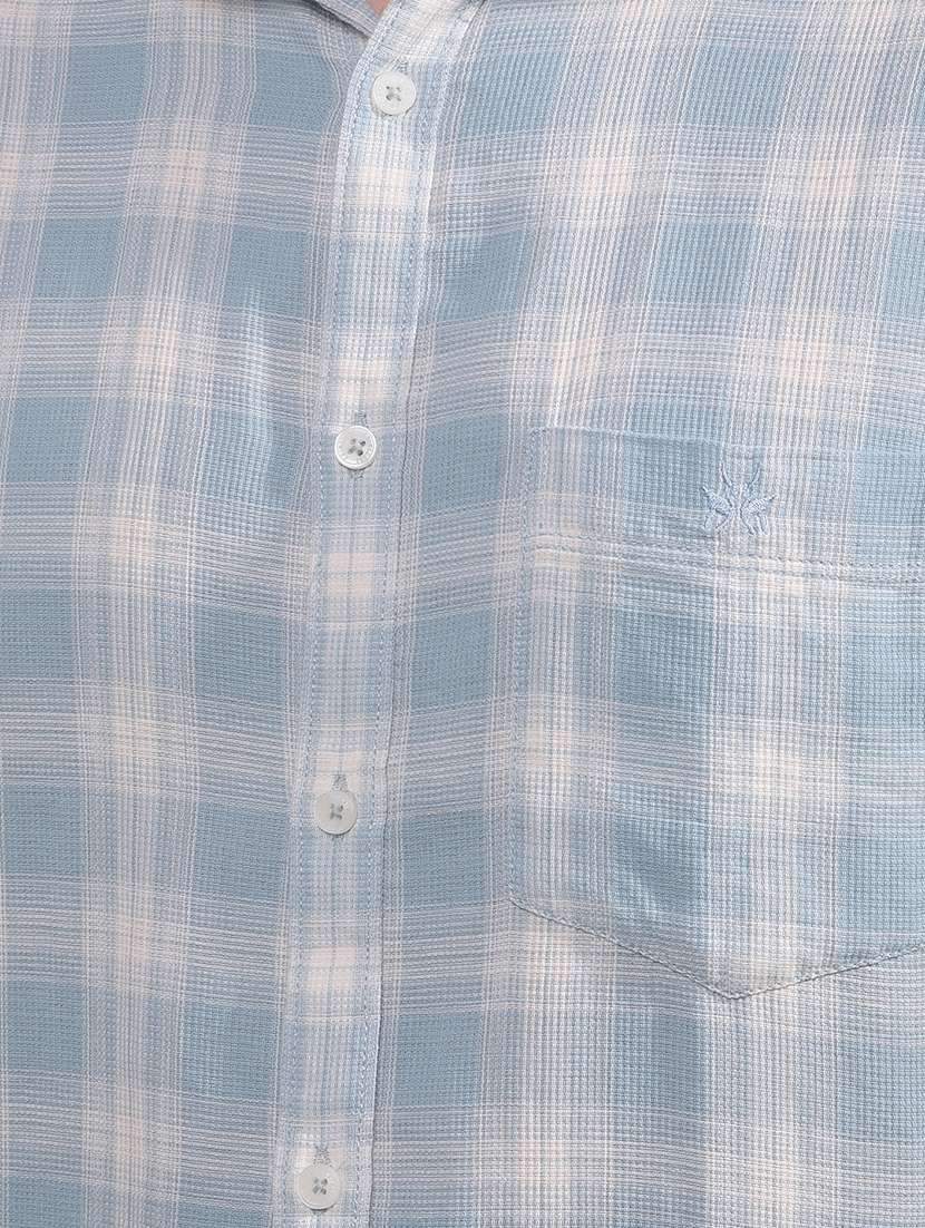 men checkered long sleeve slim fit casual shirt - 21881326 -  Standard Image - 4