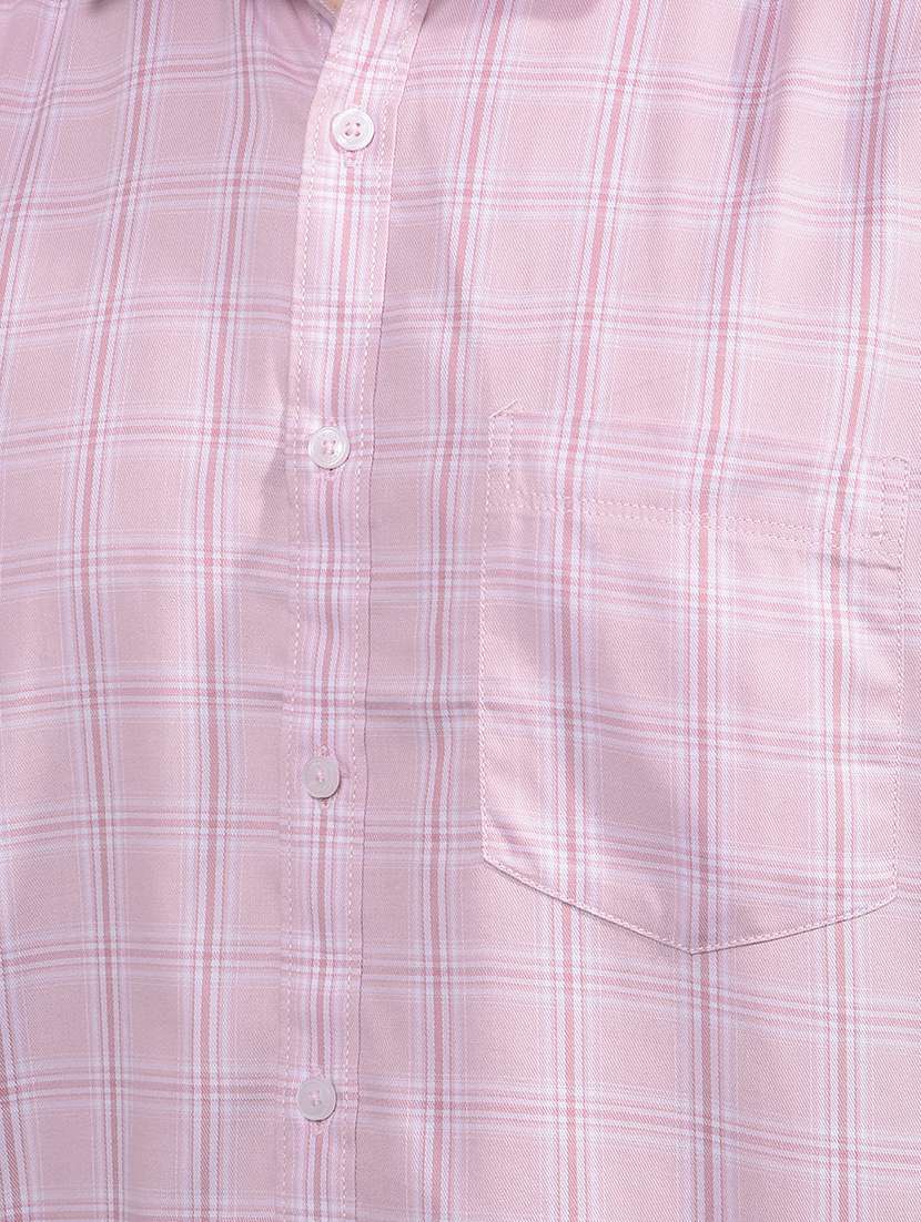 men checkered long sleeve slim fit casual shirt - 21881332 -  Standard Image - 4