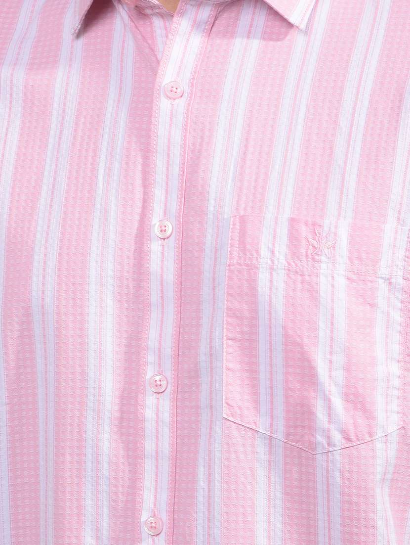 men striped long sleeve slim fit casual shirt - 21881342 -  Standard Image - 4