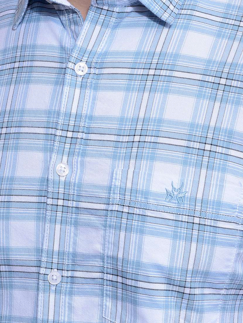 men checkered short sleeve slim fit casual shirt - 21881347 -  Standard Image - 4