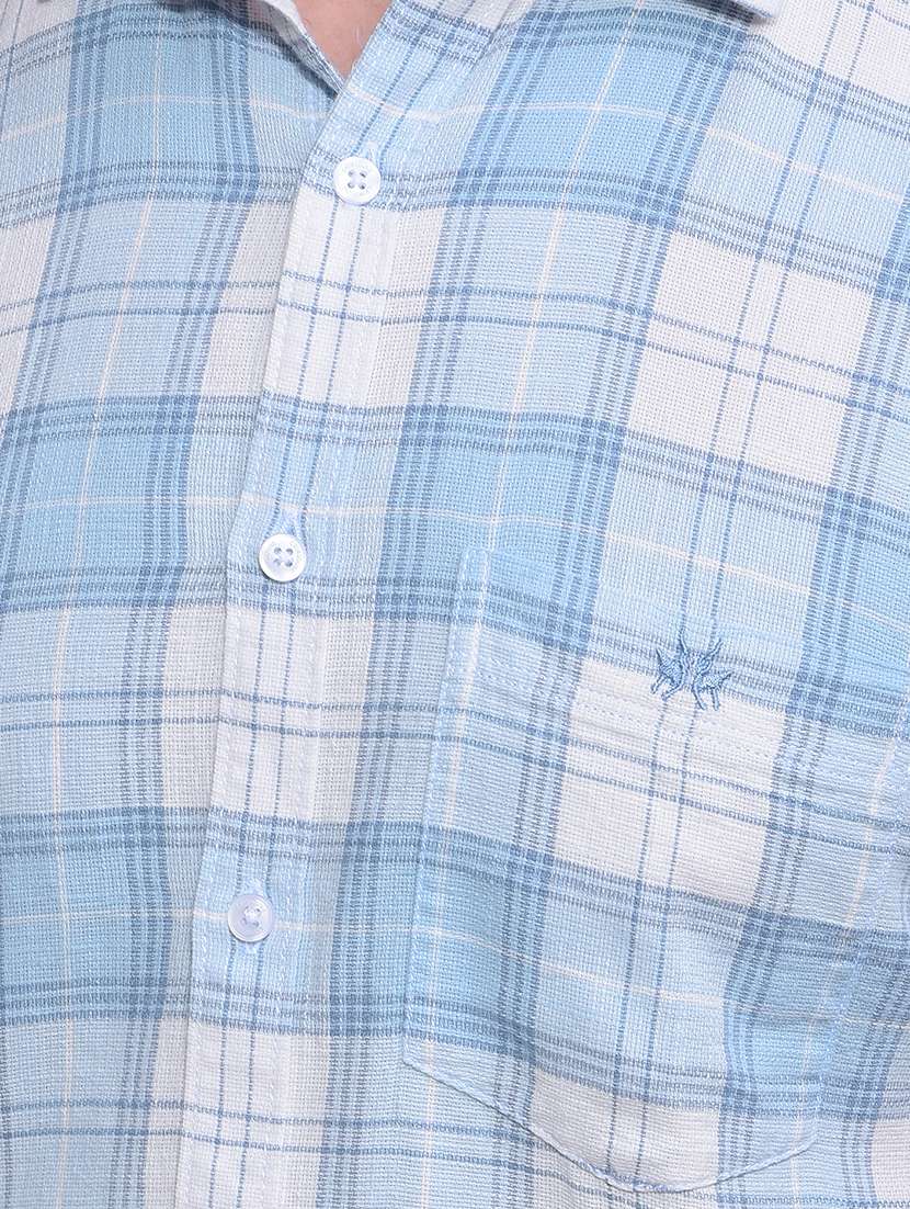 men checkered short sleeve slim fit casual shirt - 21881352 -  Standard Image - 4