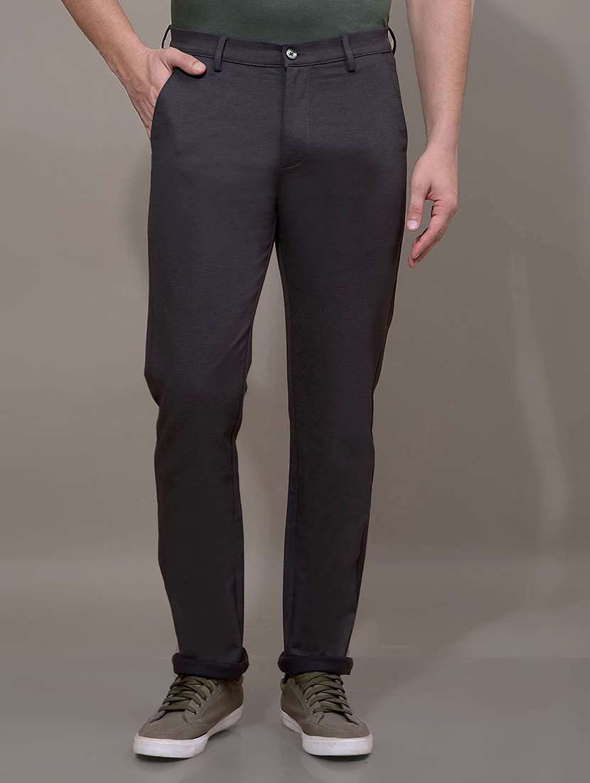 men solid mid rise slim fit chinos casual trouser - 21881389 -  Zoom Image - 0