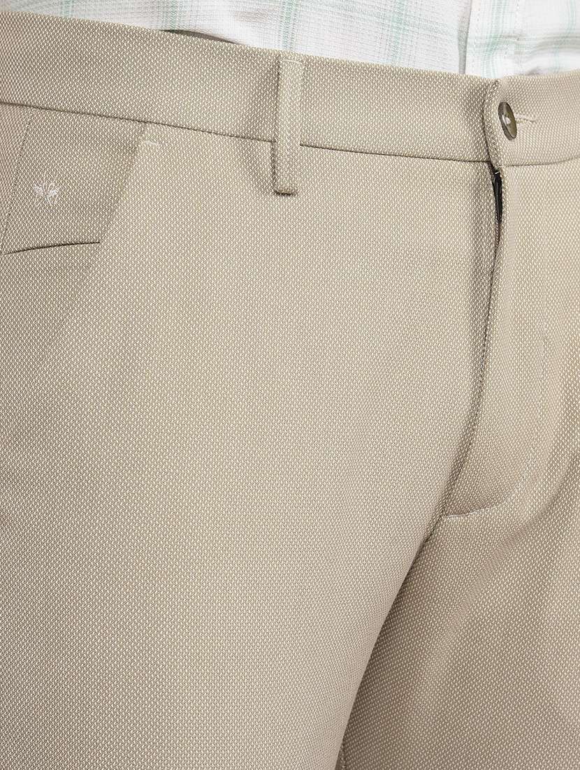 men solid mid rise slim fit chinos casual trouser - 21881411 - Standard Image - 4