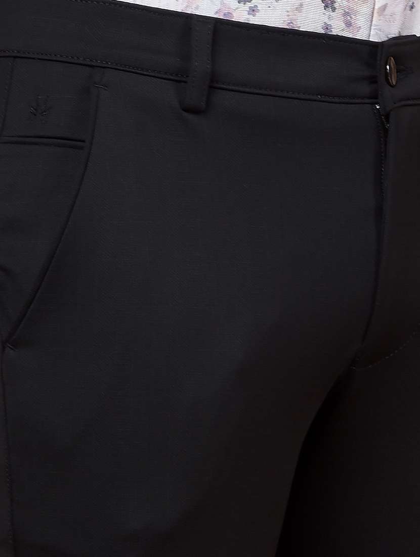 men solid mid rise slim fit chinos casual trouser - 21881414 -  Standard Image - 4
