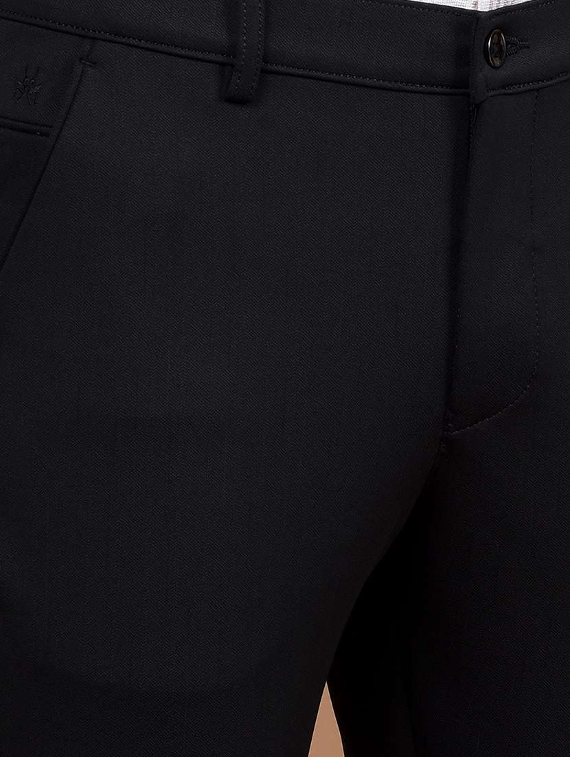 men solid mid rise slim fit chinos casual trouser - 21881417 -  Standard Image - 4