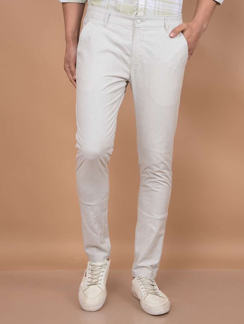 men solid mid rise slim fit chinos casual trouser - 21881426 -  Zoom Image - 0