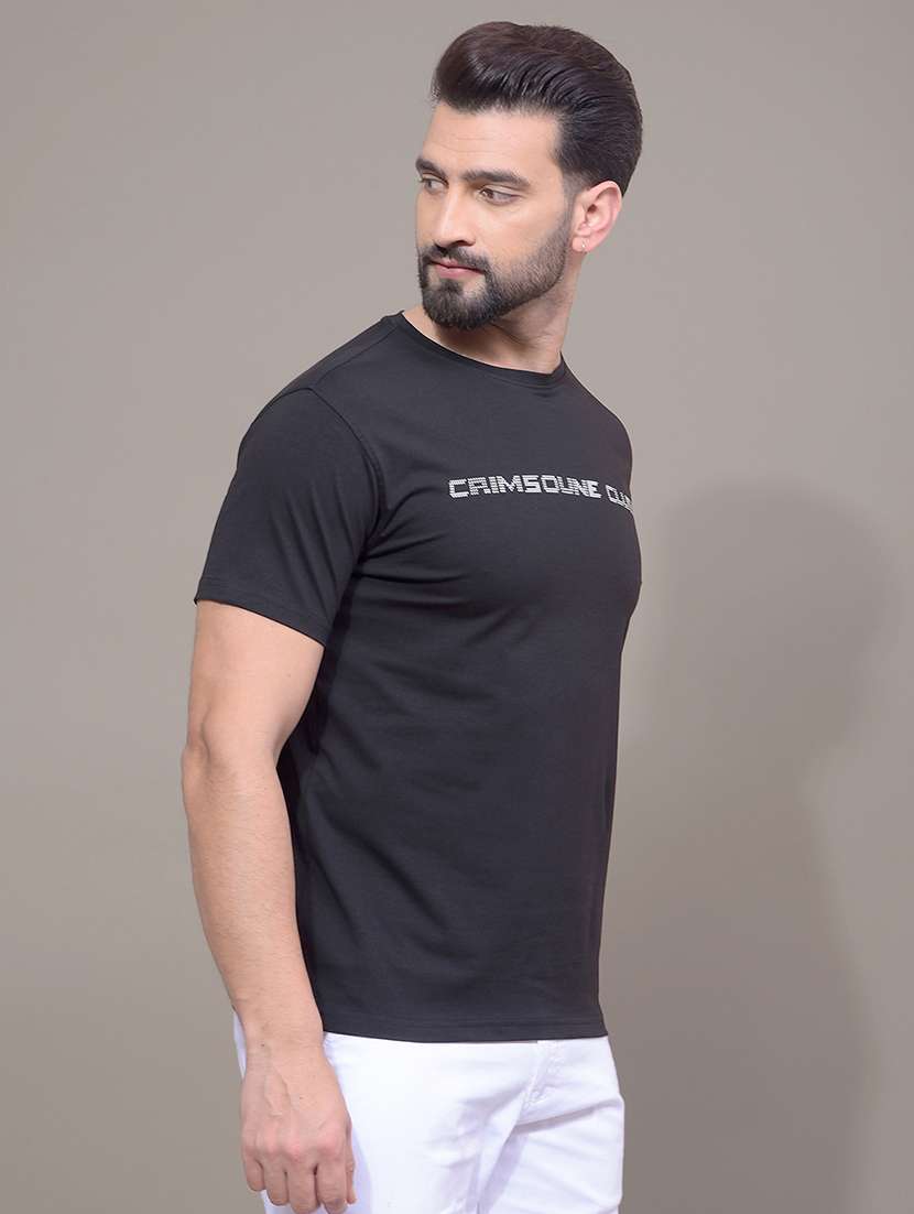 men typographic short sleeve slim fit t-shirt - 21881451 -  Standard Image - 1