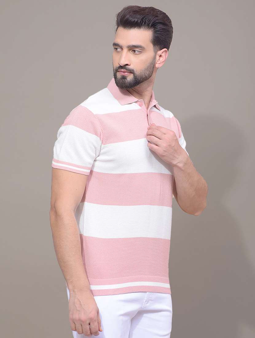 men striped short sleeve slim fit polo t-shirt - 21881457 -  Standard Image - 1