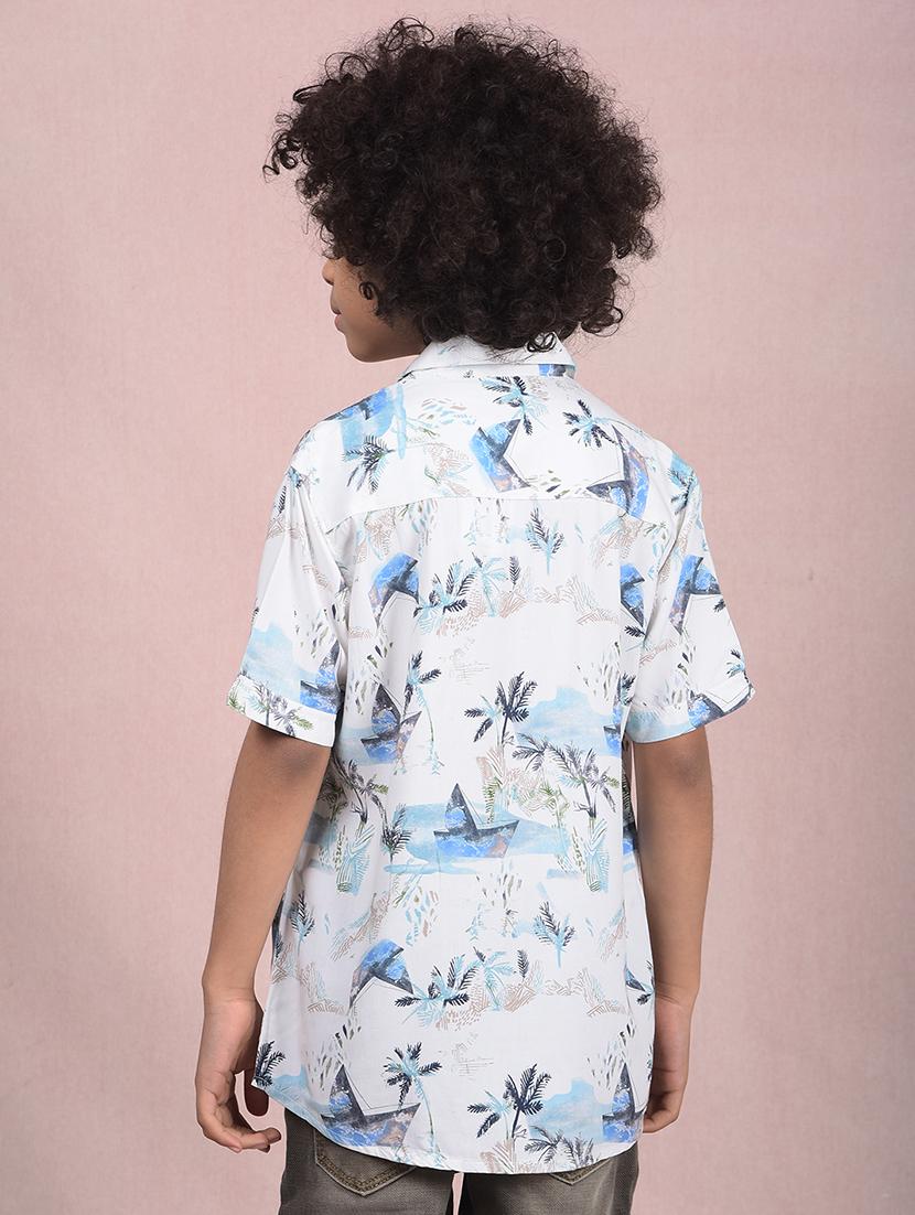 boys printed collared casual shirt - 21881477 - Standard Image - 4