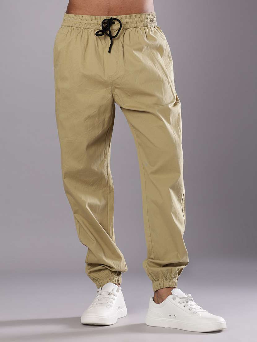 men solid mid rise relaxed fit jogger - 21881483 -  Standard Image - 1
