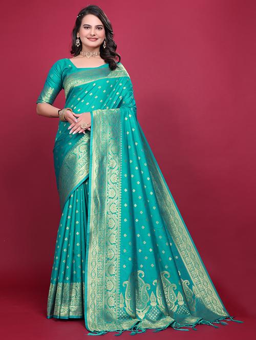 women self design banarasi saree with blouse - 21881500 - Standard Image - 0