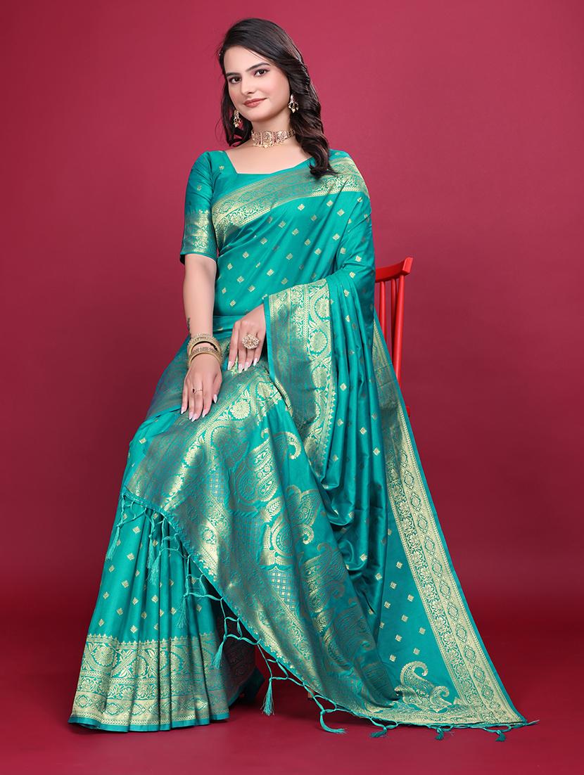 women self design banarasi saree with blouse - 21881500 - Standard Image - 4