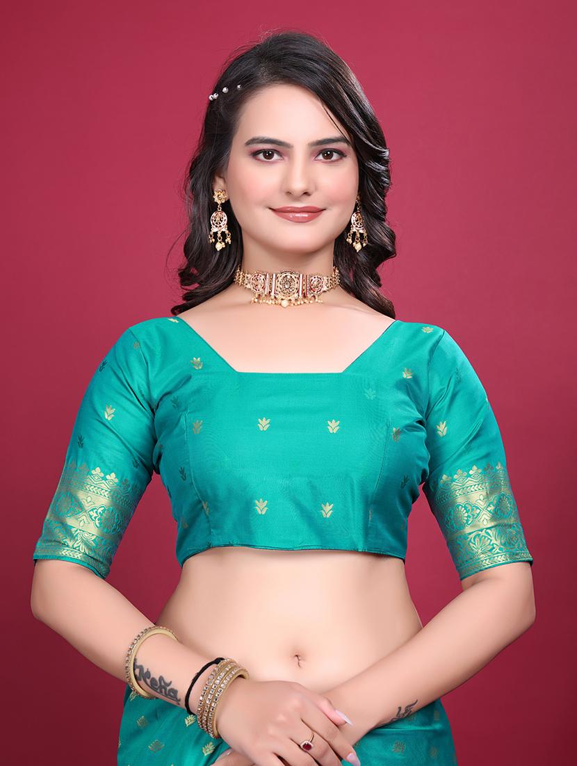 women self design banarasi saree with blouse - 21881500 - Standard Image - 6