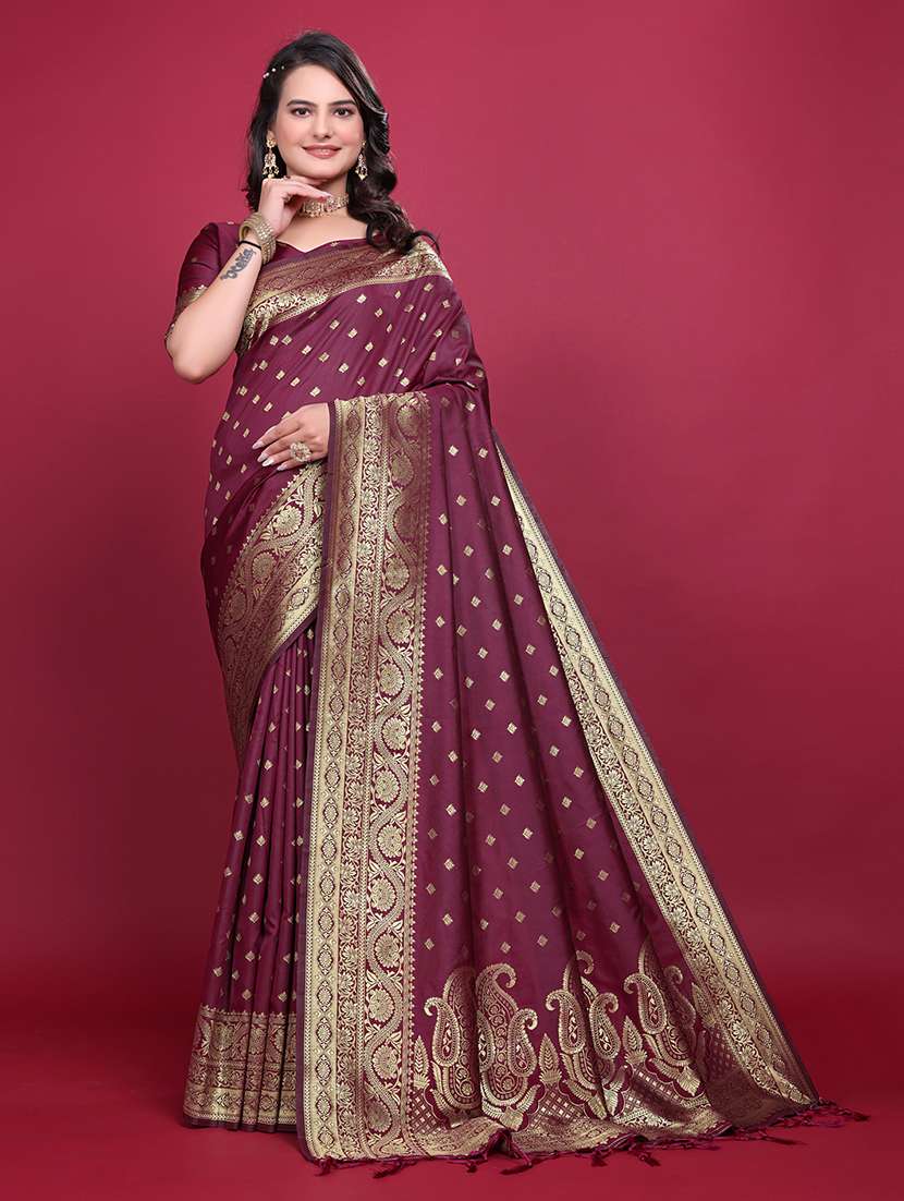 women self design banarasi saree with blouse - 21881501 -  Zoom Image - 0