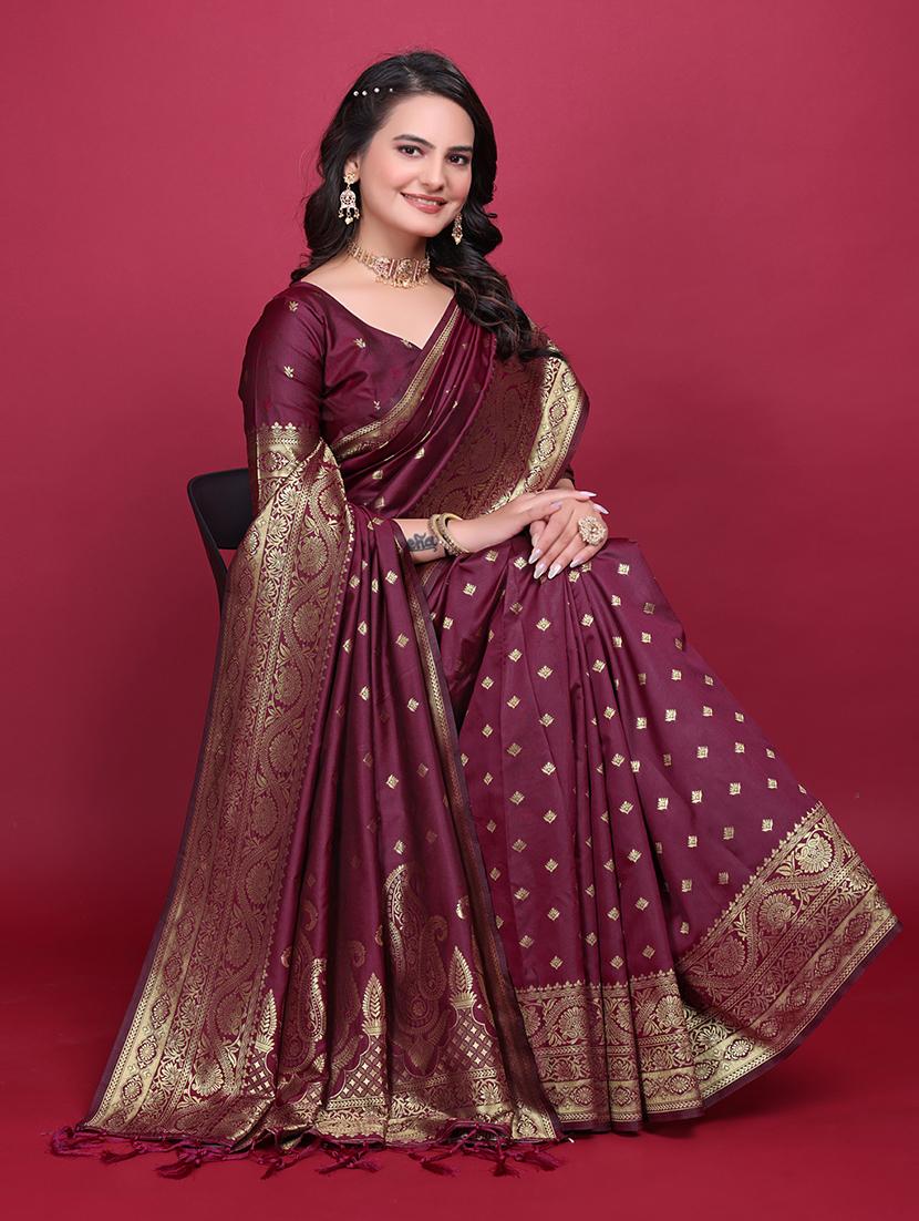 women self design banarasi saree with blouse - 21881501 - Standard Image - 4