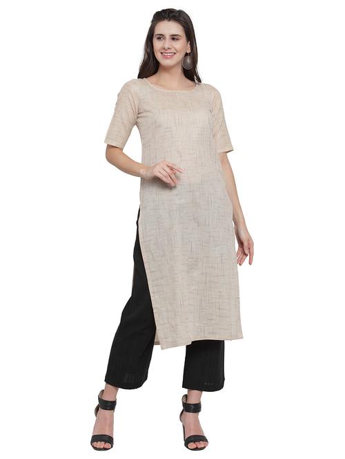 women self design short sleeve straight kurta - 21881530 - Standard Image - 0