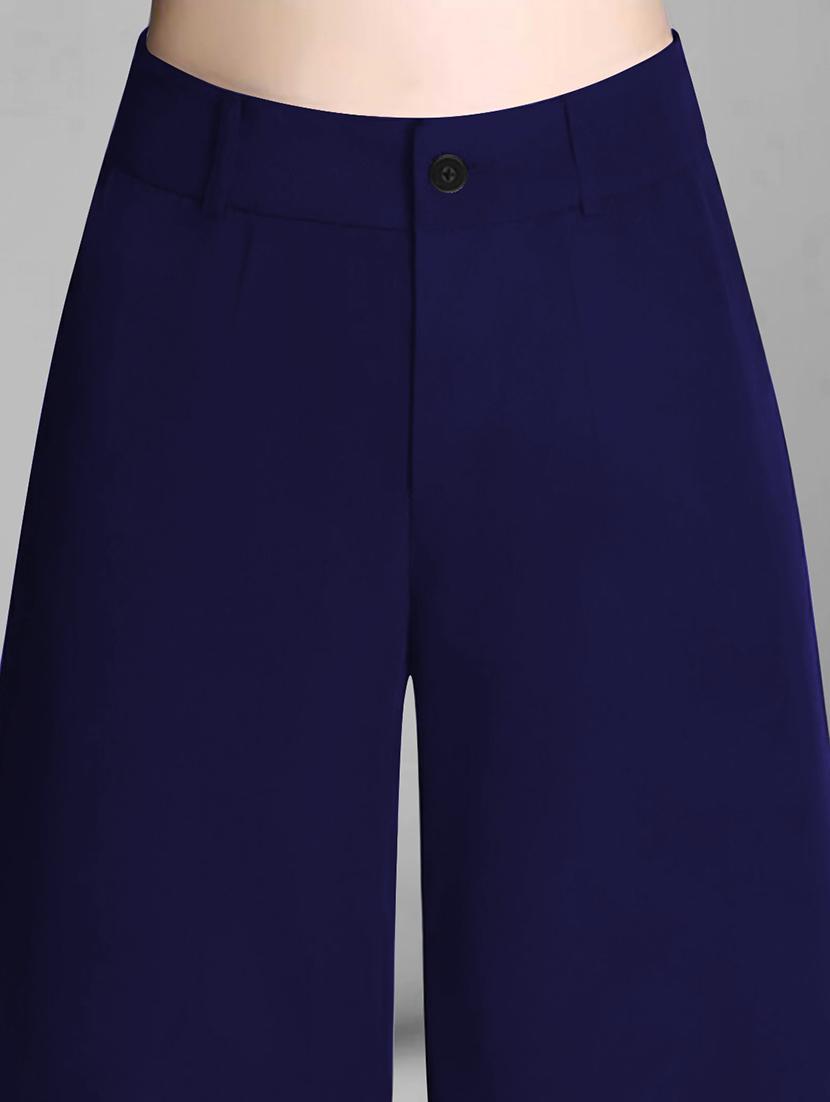 women solid high rise straight trouser - 21881589 - Standard Image - 4