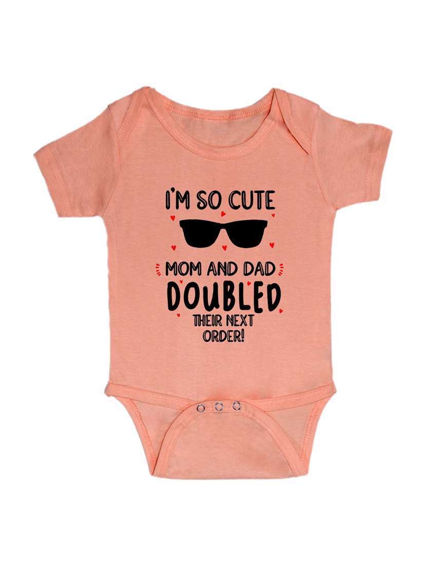 kids typographic short sleeve romper