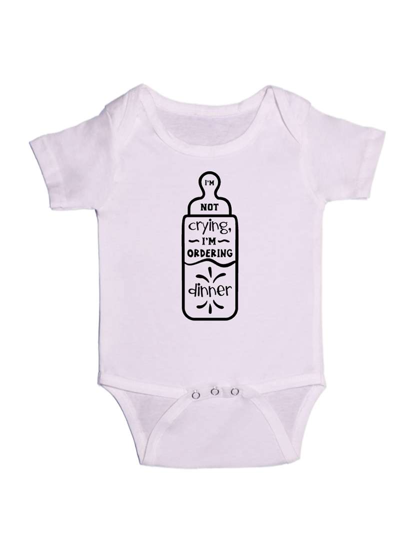 kids typographic short sleeve romper