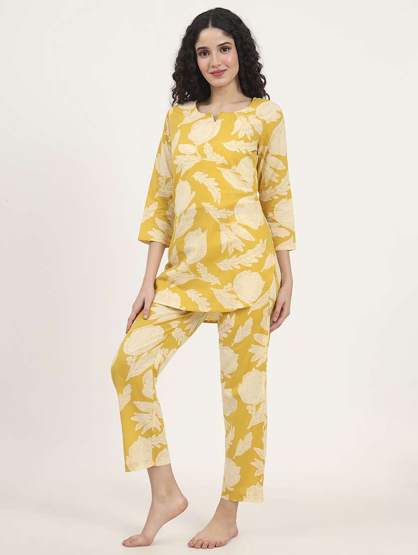 women printed nightwear pyjama set - 21881665 - Standard Image - 1
