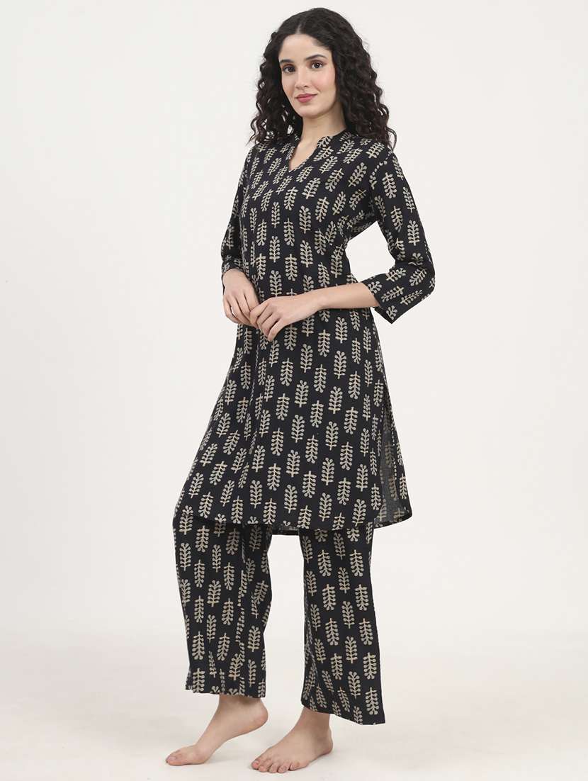 women printed nightwear pyjama set - 21881667 -  Standard Image - 1