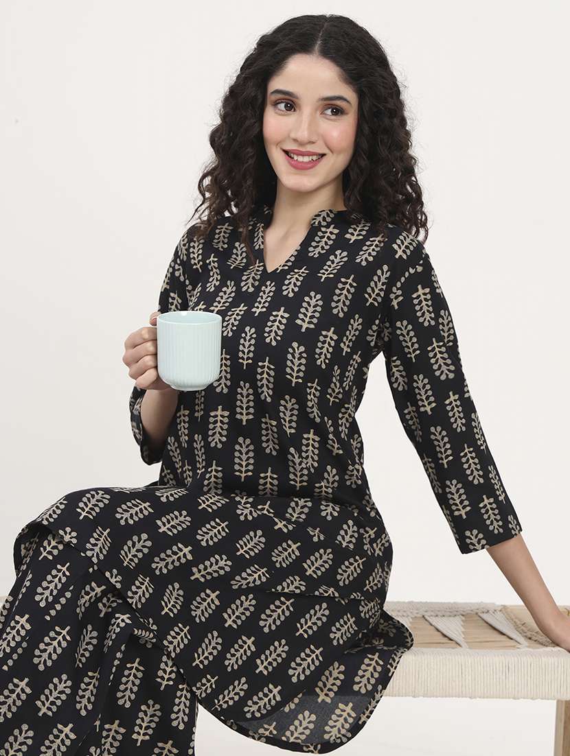 women printed nightwear pyjama set - 21881667 - Standard Image - 4