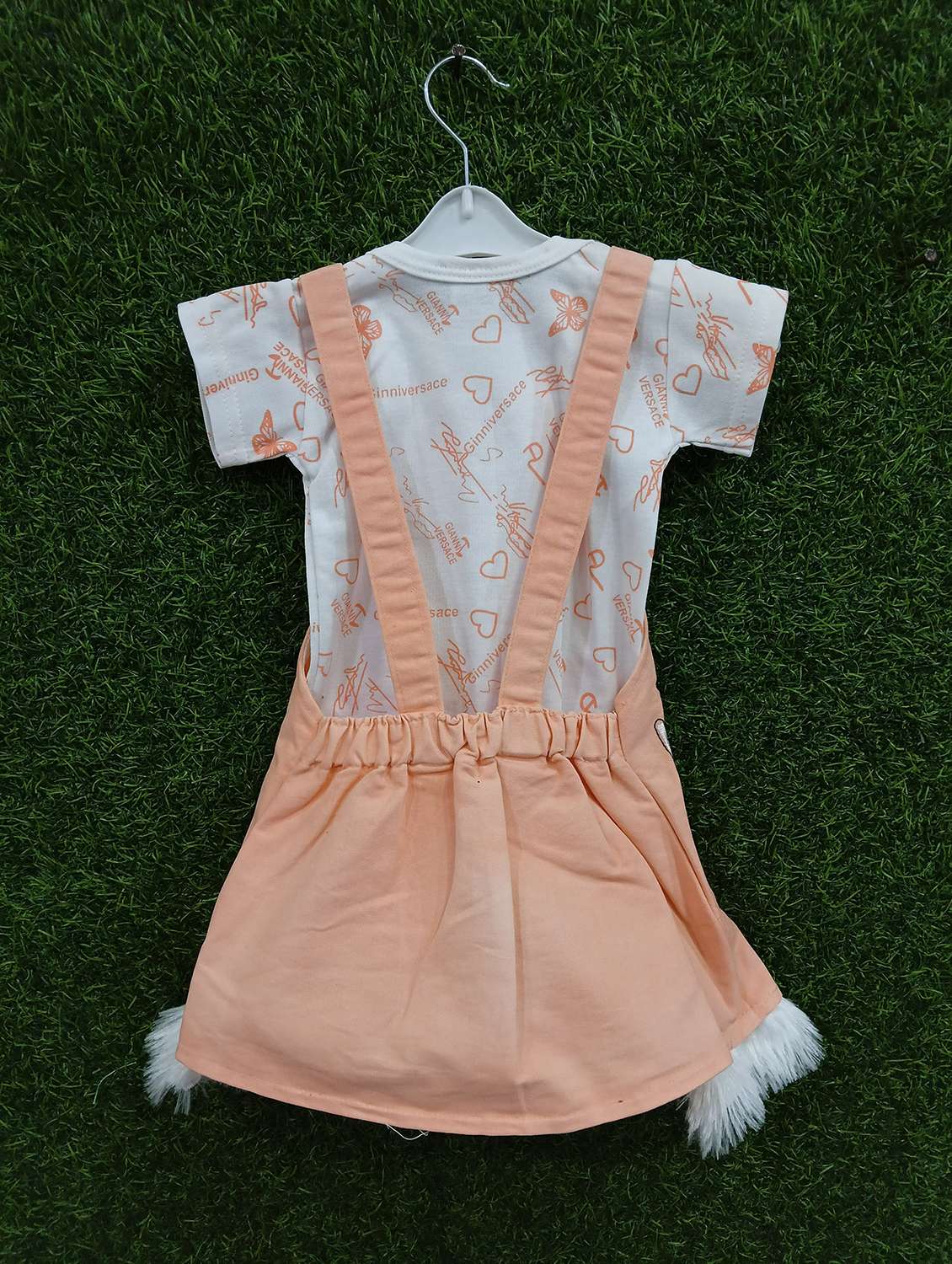 girls printed adjustable strap dungaree dress - 21881682 - Standard Image - 1