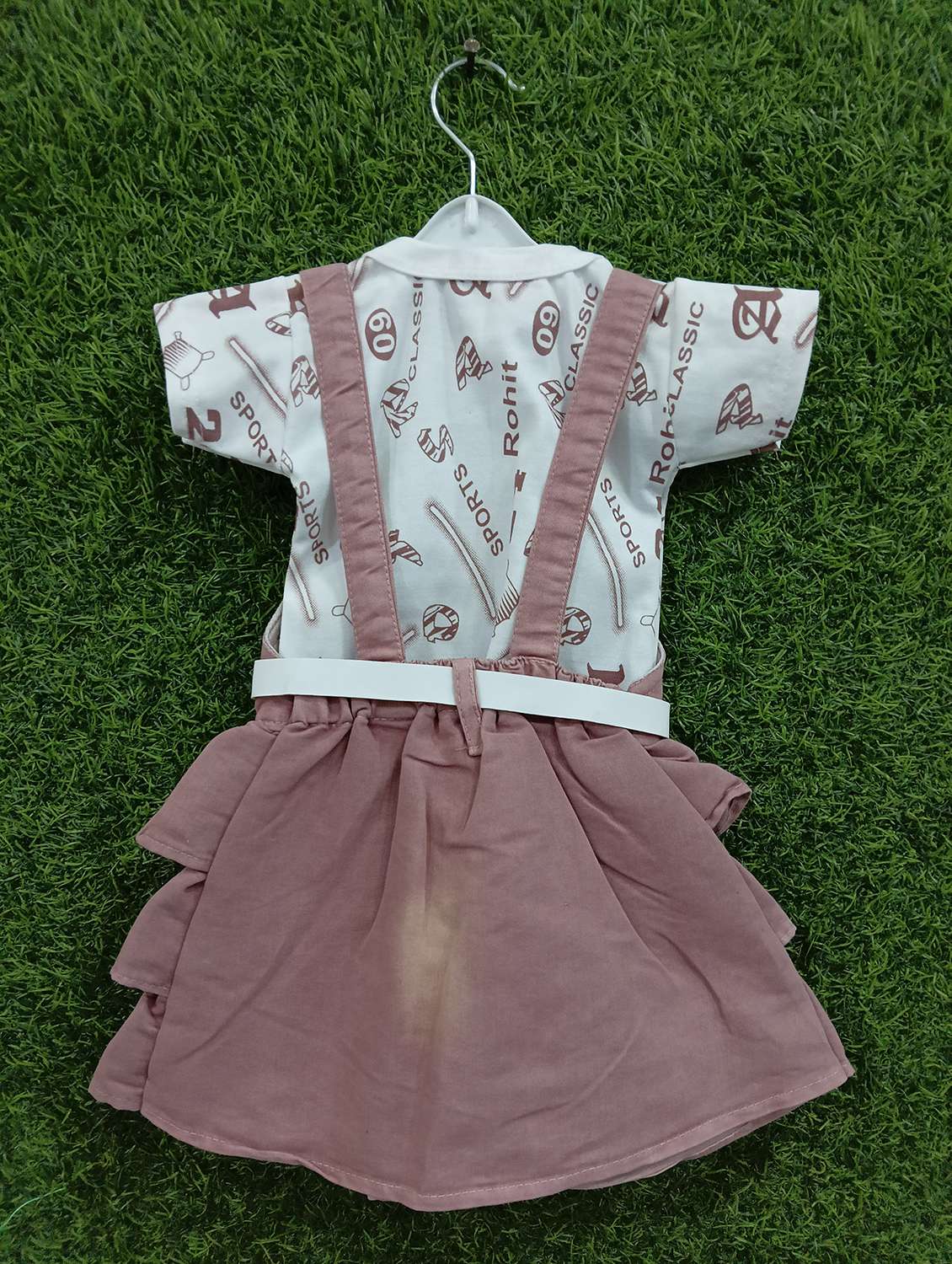 girls printed adjustable strap dungaree dress - 21881690 -  Standard Image - 1