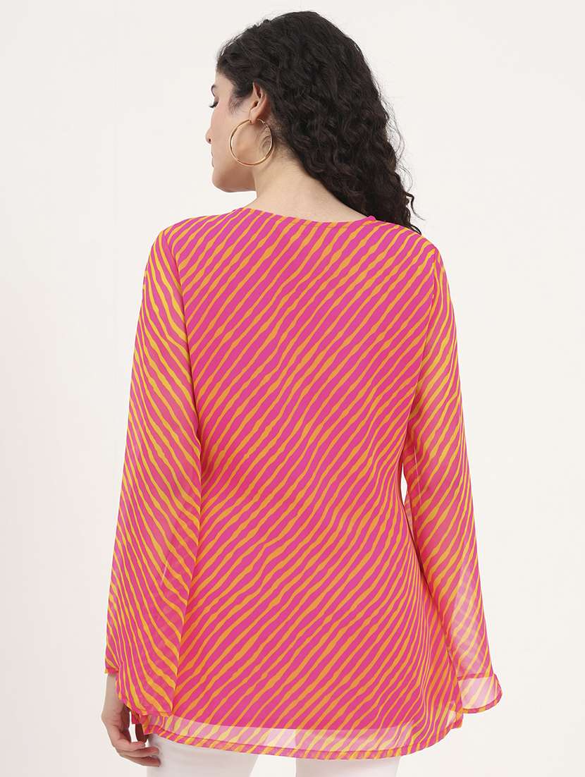 women embellished bell sleeves straight kurti - 21881704 - Standard Image - 4