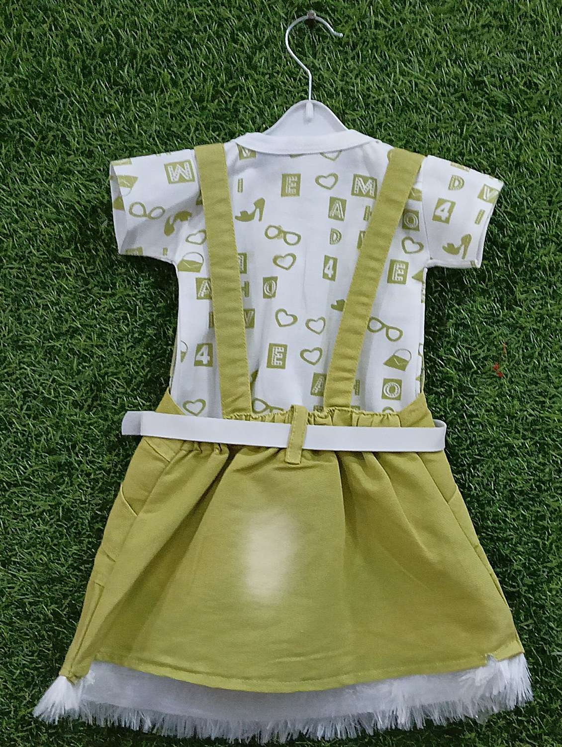 girls printed adjustable strap dungaree dress - 21881828 -  Standard Image - 1