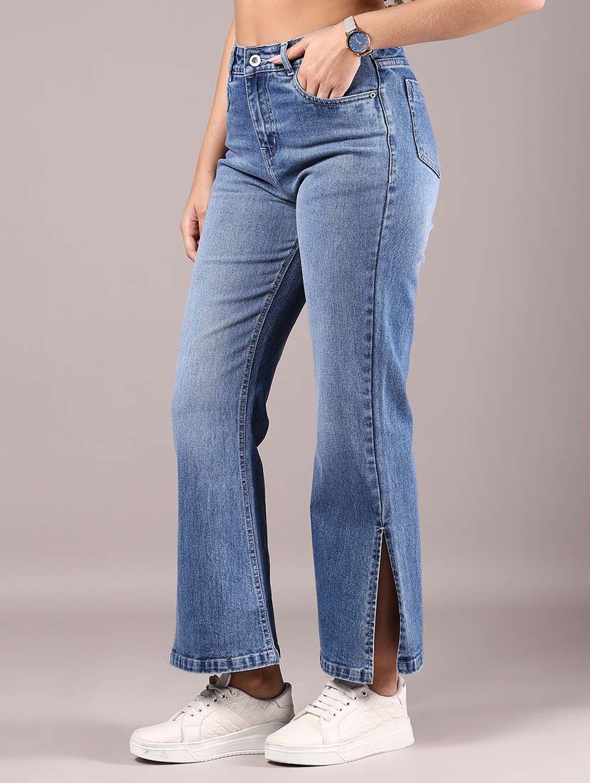women solid mid rise bootcut jean - 21881848 -  Standard Image - 1