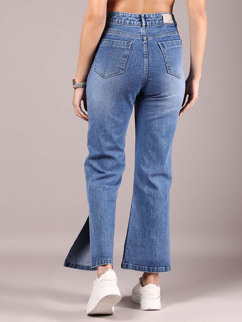 women solid mid rise bootcut jean - 21881848 - Standard Image - 4