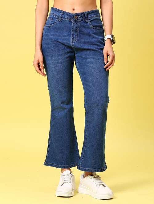 women solid mid rise bootcut jean - 21881849 -  Standard Image - 0